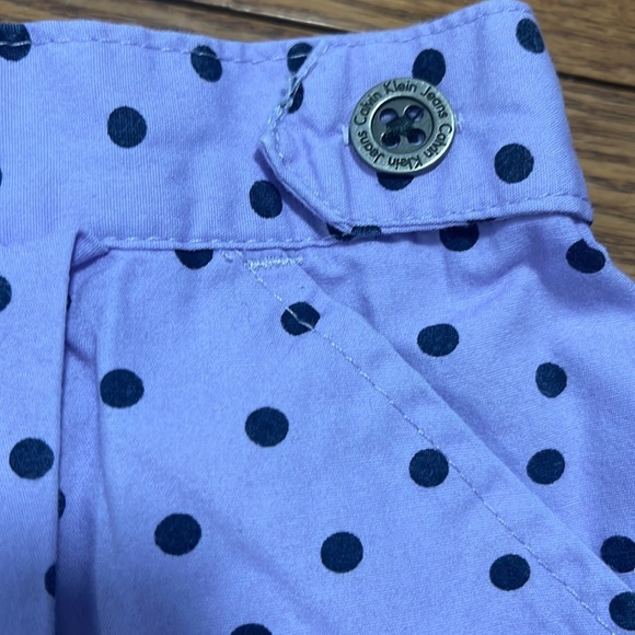 Calvin Klein Jeans purple polka dot skort 100% cotton 4 - Picture 4 of 7